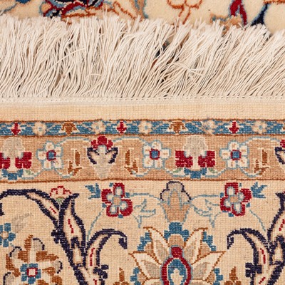 Lot 26 - An extremely fine part silk Nain rug, central Persia