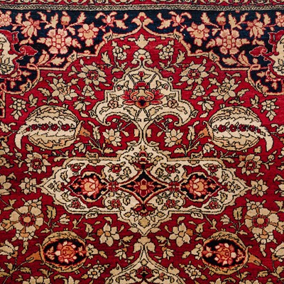 Lot 74 - A very fine antique Isfahan rug, central Persia