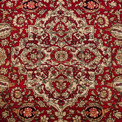Lot 74 - A very fine antique Isfahan rug, central Persia