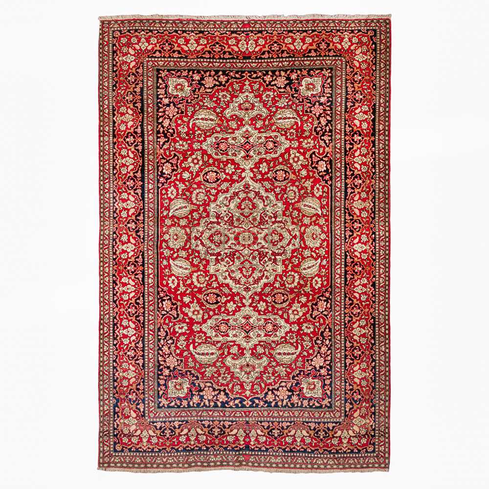 Lot 74 - A very fine antique Isfahan rug, central Persia