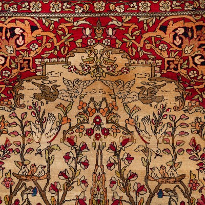 Lot 96 - A pair of fine antique Isfahan prayer rugs, central Persia