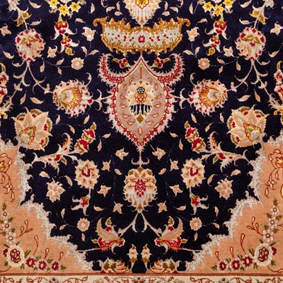 Lot 28 - A very fine pat silk Tabriz carpet, north-west Persia
