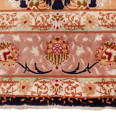 Lot 28 - A very fine pat silk Tabriz carpet, north-west Persia