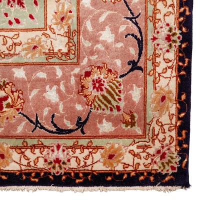 Lot 28 - A very fine pat silk Tabriz carpet, north-west Persia