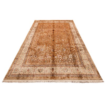 Lot 44 - A fine part silk Indo-Tabriz carpet