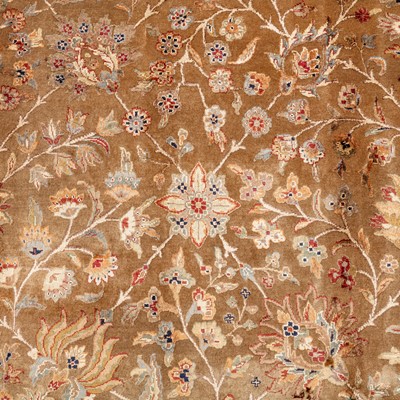 Lot 44 - A fine part silk Indo-Tabriz carpet