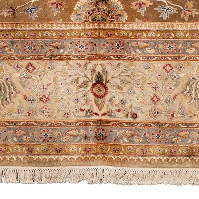 Lot 44 - A fine part silk Indo-Tabriz carpet