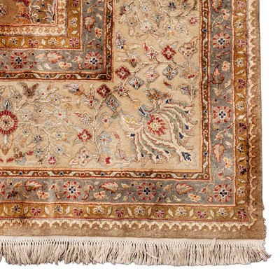 Lot 44 - A fine part silk Indo-Tabriz carpet