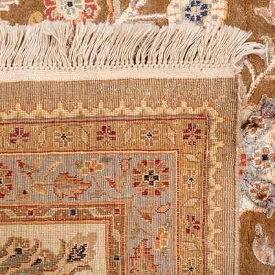 Lot 44 - A fine part silk Indo-Tabriz carpet