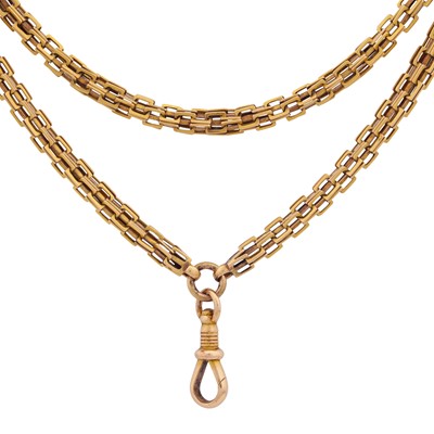 Lot 174 - A fancy-link chain necklace