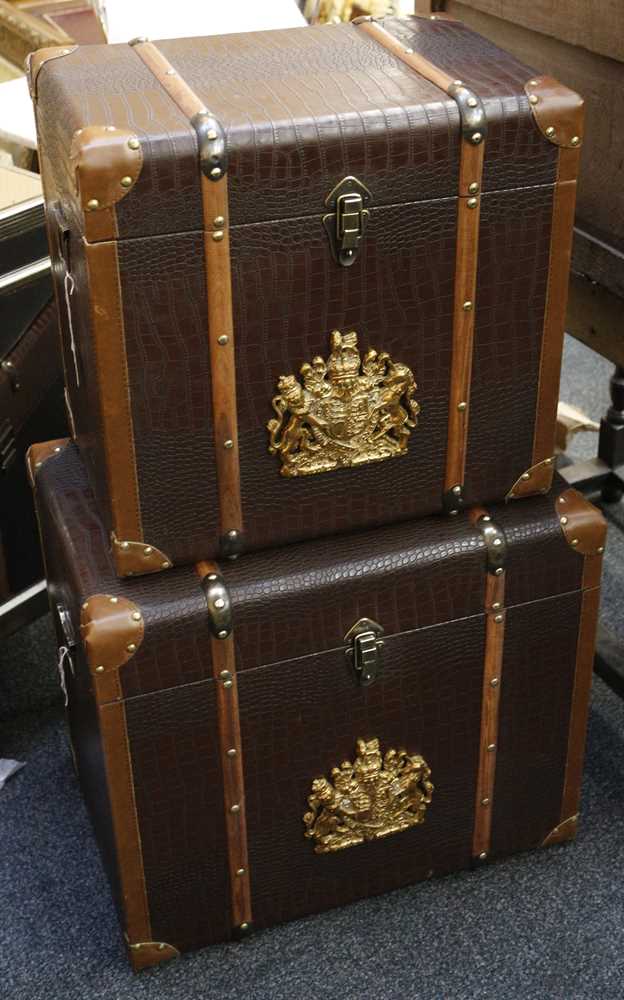 Lot 814 - Ralph Lauren style trunks, a pair of mock...