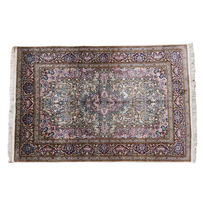 Lot 331 - A fine silk Indian carpet