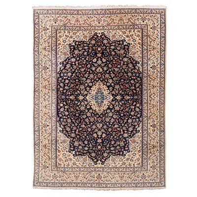 Lot 45 - A very fine part silk Nain carpet, central Persia