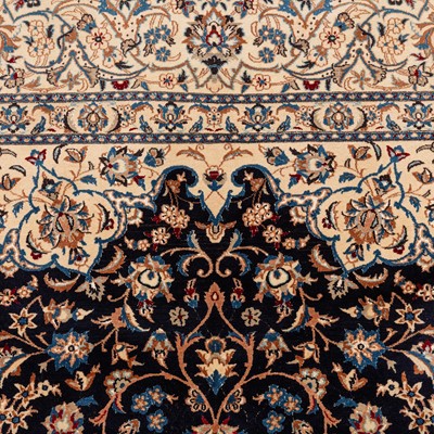 Lot 45 - A very fine part silk Nain carpet, central Persia