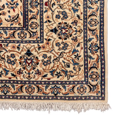 Lot 45 - A very fine part silk Nain carpet, central Persia