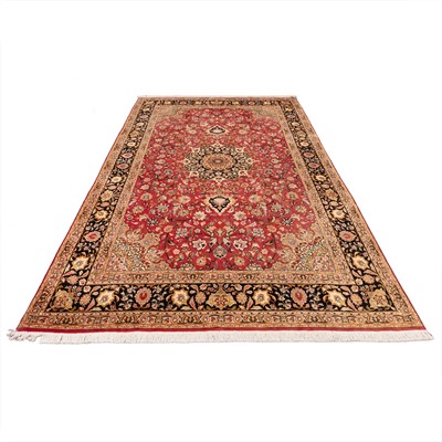 Lot 16 - A fine part silk Tabriz carpet, north-west Persia