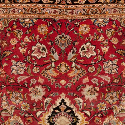 Lot 16 - A fine part silk Tabriz carpet, north-west Persia