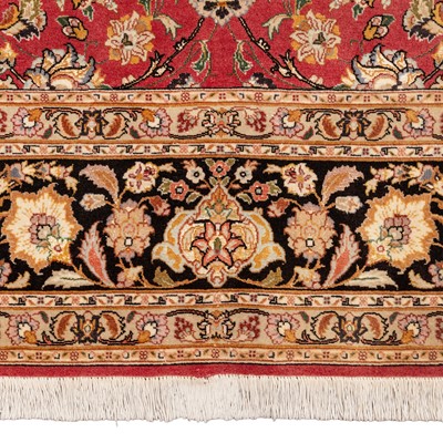 Lot 16 - A fine part silk Tabriz carpet, north-west Persia