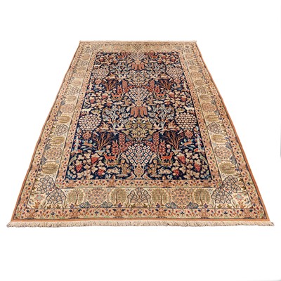 Lot 66 - A fine part silk Nain carpet, central Persia