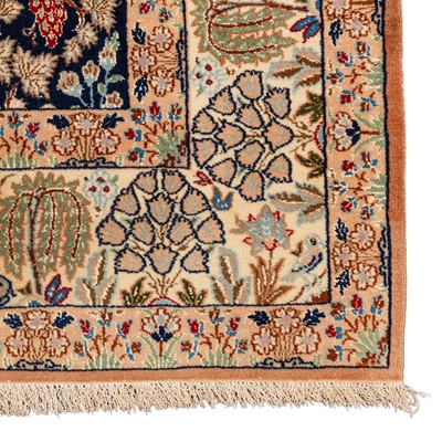 Lot 66 - A fine part silk Nain carpet, central Persia
