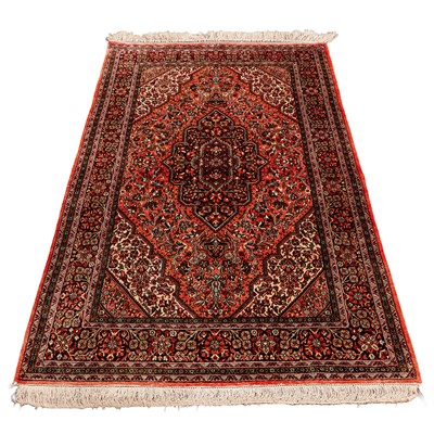 Lot 17 - An extremely fine silk Qum rug, central Persia