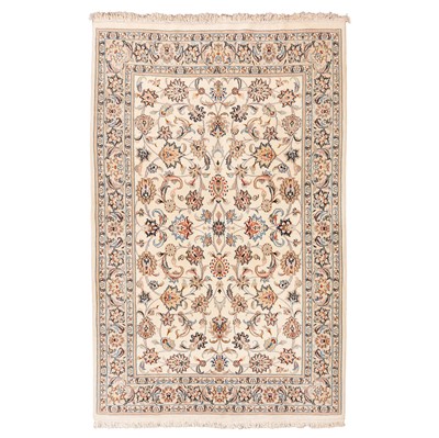 Lot 10 - A fine part silk Kashan rug, central Persia