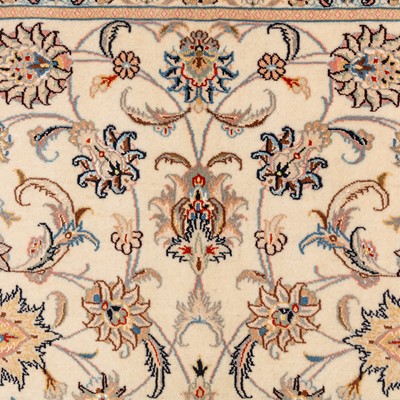 Lot 10 - A fine part silk Kashan rug, central Persia