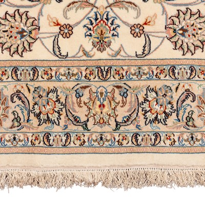 Lot 10 - A fine part silk Kashan rug, central Persia