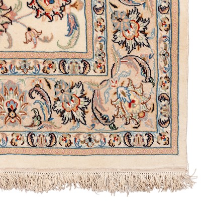 Lot 10 - A fine part silk Kashan rug, central Persia