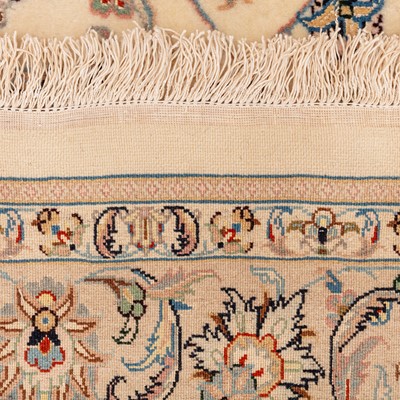 Lot 10 - A fine part silk Kashan rug, central Persia