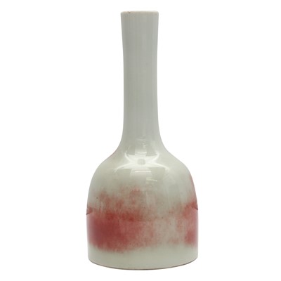 Lot 78 - A Chinese copper-red-splashed 'peachbloom' mallet vase, Qing dynasty, 18th/19th century