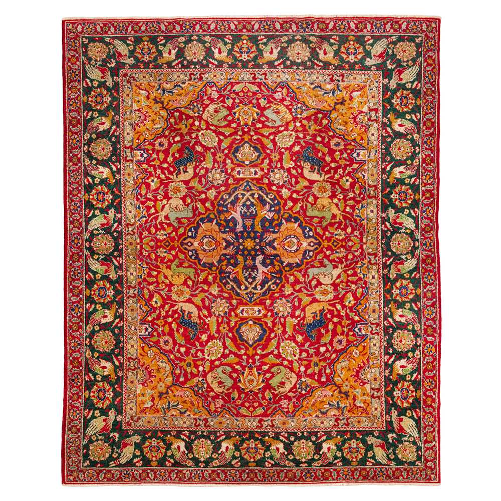 Lot 18 - A fine North Indian carpet of Safavid design