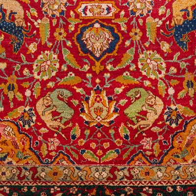 Lot 18 - A fine North Indian carpet of Safavid design