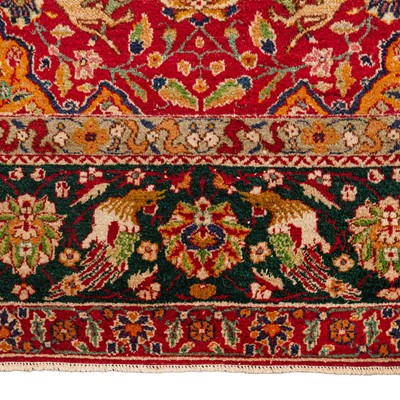 Lot 18 - A fine North Indian carpet of Safavid design