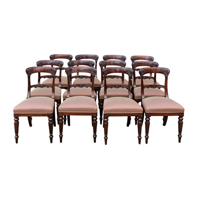 Lot 35 - A Set of Twelve Regency Mahogany dining chairs, attributed to Gillows of Lancaster