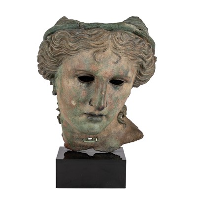 Lot 103 - British Museum, bronzed fibreglass replica of the 'Head of Aphrodite of Satala'