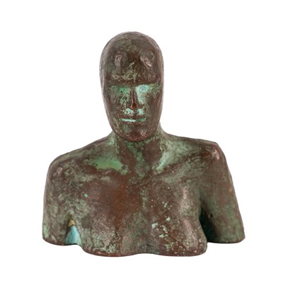 Lot 114 - 20th century European School, small bronze shoulder length study