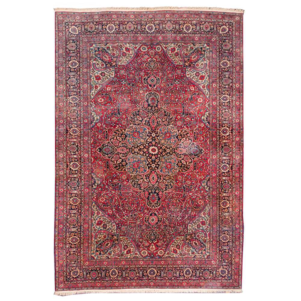 97 - A large antique fine Yezd carpet, south Persia