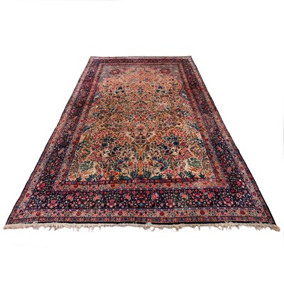Lot 67 - An antique Kirman Laver carpet, south Persia