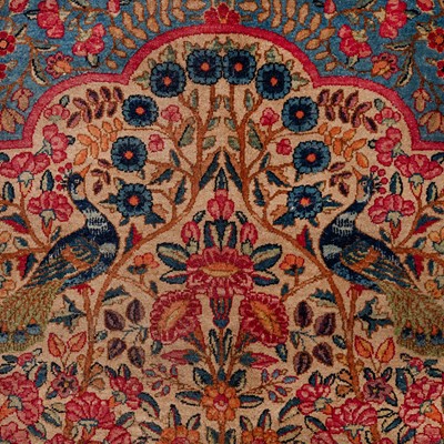 Lot 67 - An antique Kirman Laver carpet, south Persia