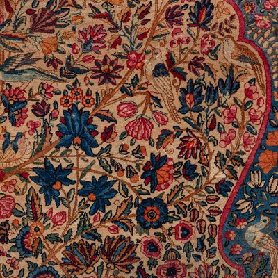 Lot 67 - An antique Kirman Laver carpet, south Persia