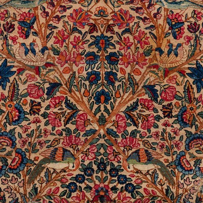 Lot 67 - An antique Kirman Laver carpet, south Persia