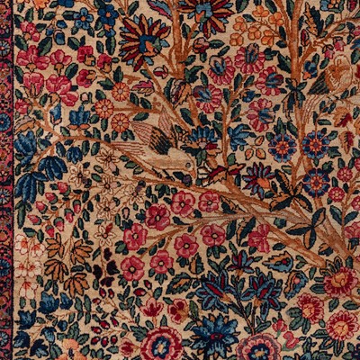 Lot 67 - An antique Kirman Laver carpet, south Persia