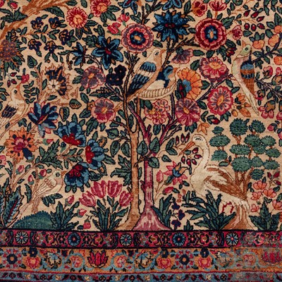 Lot 67 - An antique Kirman Laver carpet, south Persia