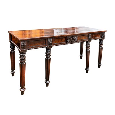 Lot 22 - A George the IV mahogany serving table, in the manner of Gillows