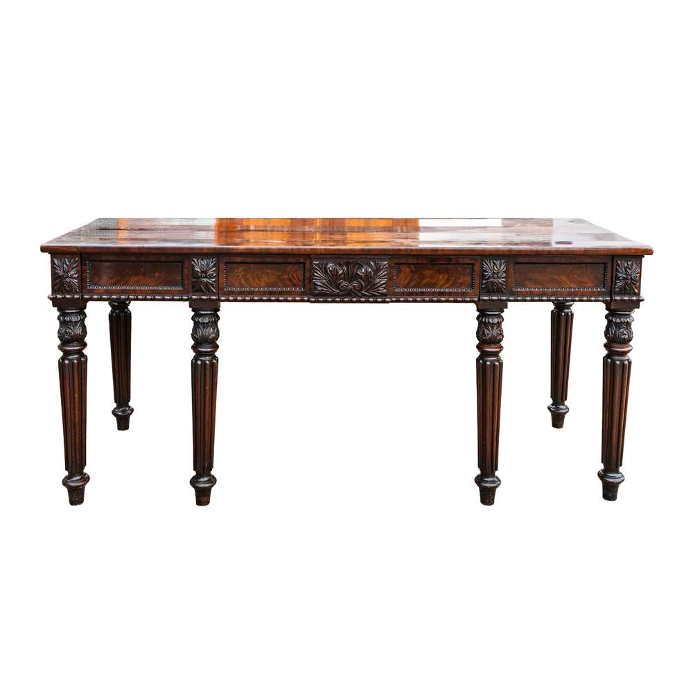 Lot 22 - A George the IV mahogany serving table, in the manner of Gillows
