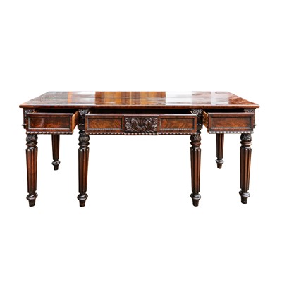 Lot 22 - A George the IV mahogany serving table, in the manner of Gillows