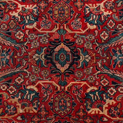 Lot 51 - An antique Mahal carpet, west Persia