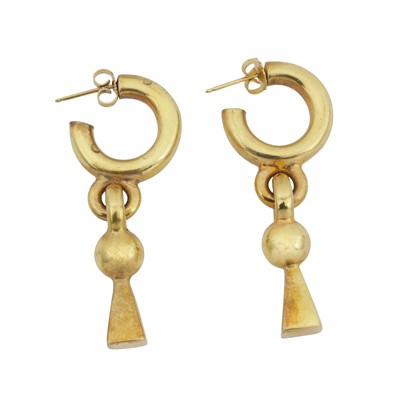 Lot 195 - Possibly by Vaubel Designs | A pair of pendant earrings