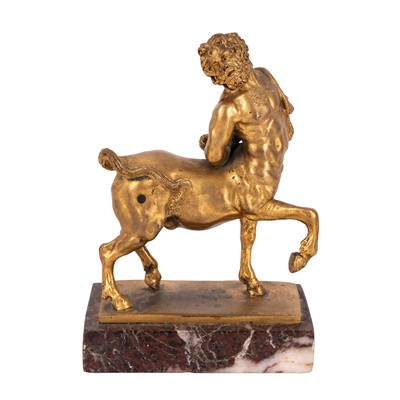 Lot 104 - An Italian Grand Tour gilt bronze copy of the Furietti Old Centaur, first half of the 19th century
